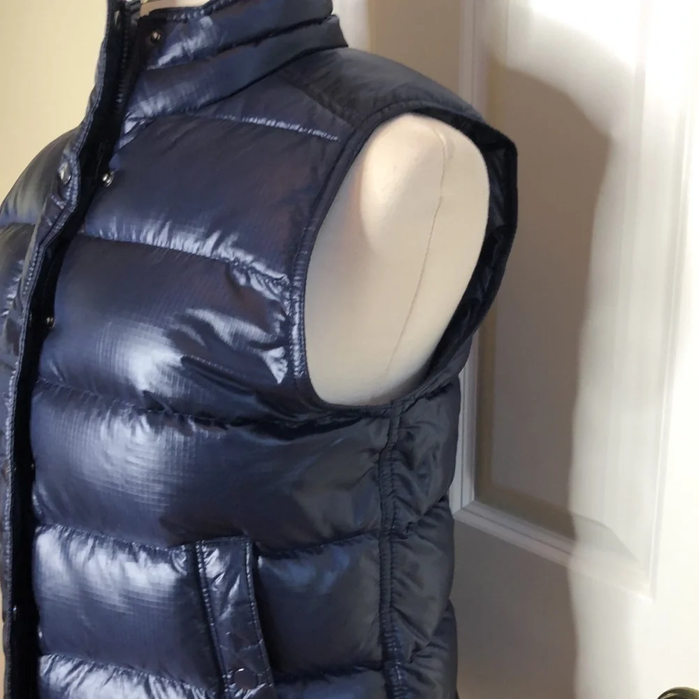 J. Crew Navy Dawn & Feather Filled Puffer Vest Medium